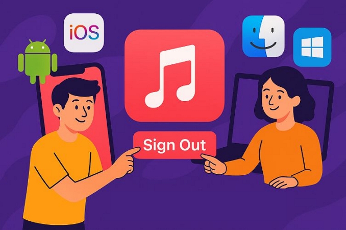 sign out option | Sign out of Apple Music