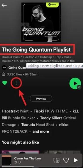 click three dot | Copy Spotify Playlists
