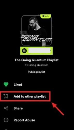 select Add to other playlist | Copy Spotify Playlists