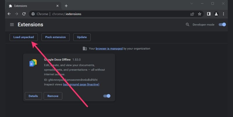 click Load Unpacked | Spotify Deezer Music Downloader