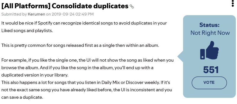 verify song versions | Spotify Liked Songs Not Showing