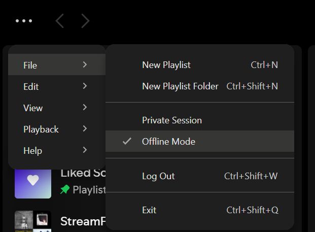 uncheck Offline Mode | Spotify Liked Songs Not Showing