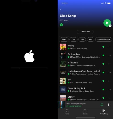 turn on iPhone | Spotify Liked Songs Not Showing