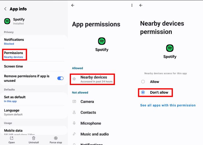 choose Don’t allow | Stop Spotify from Opening on Startup