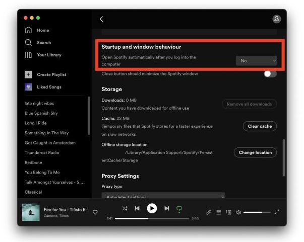 change to No | Stop Spotify from Opening on Startup