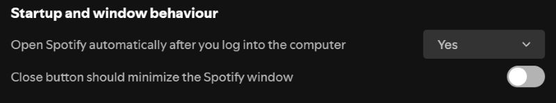 Close button should minimize the Spotify window | Stop Spotify from Opening on Startup