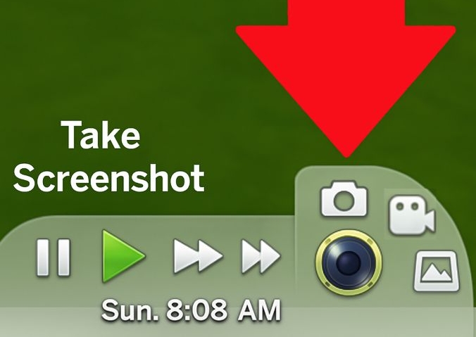 click Photo Camera Icon | Take Sims 4 Screenshots
