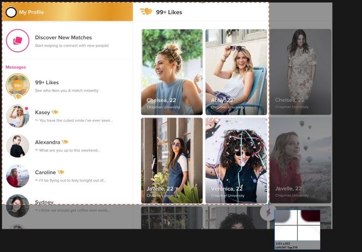 press hotkeys | Does Tinder Notify Screenshots