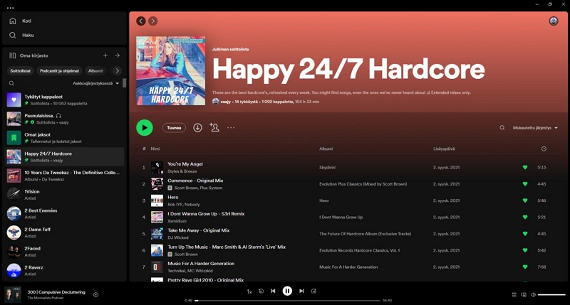 Spotify screen | Tidal vs Spotify