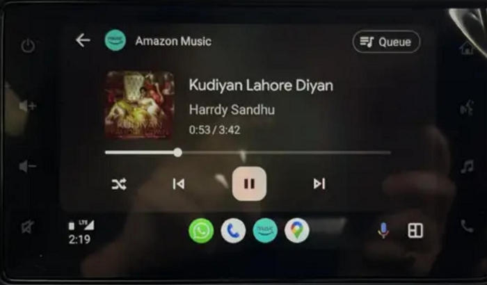 playing songs | Amazon Music on Android Auto
