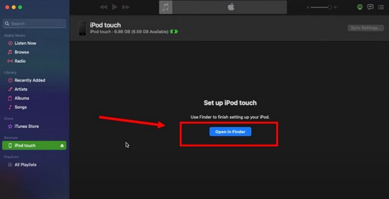 click Open in Finder | Transfer Music from Spotify to MP3 Players
