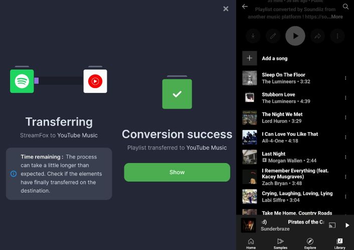 open YouTube Music app | Transfer Spotify Playlists to YouTube Music