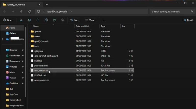 close the file | Transfer Spotify Playlists to YouTube Music
