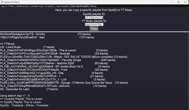 use the terminal | Transfer Spotify Playlists to YouTube Music