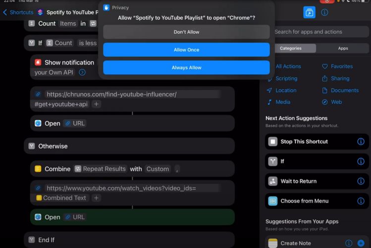 tap Always Allow | Transfer Spotify Playlists to YouTube Music