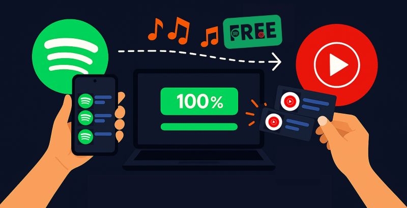 Spotify playlist transfer | Transfer Spotify Playlists to YouTube Music