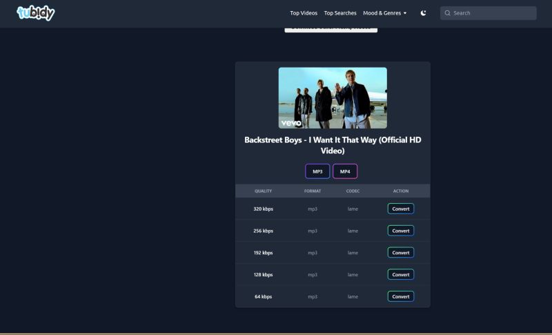 click Convert | Tubidy MP3 Music Downloader