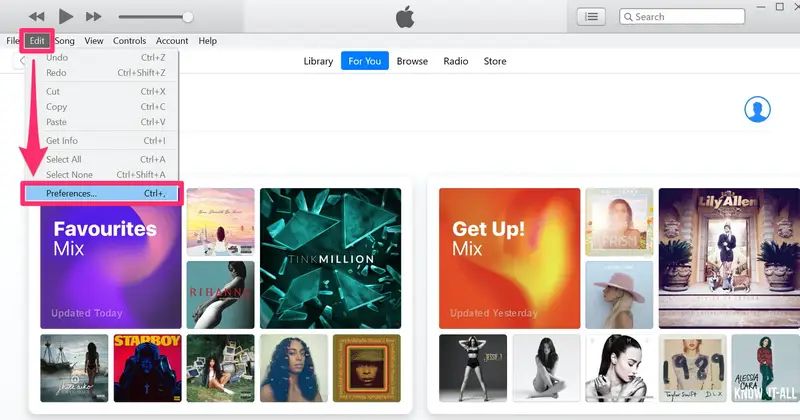 choose Preferences | Turn off iCloud Music Library