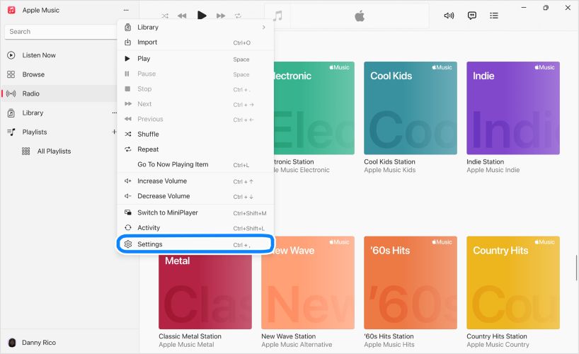 choose Settings | Turn off iCloud Music Library