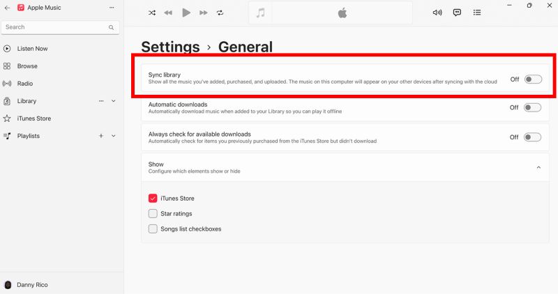 stop sending music changes | Turn off iCloud Music Library