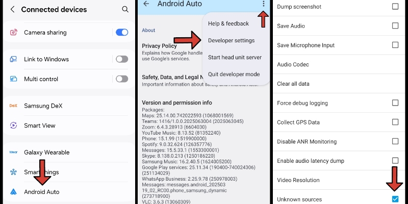 tick Unknown Sources | Spotify Not Working on Android Auto