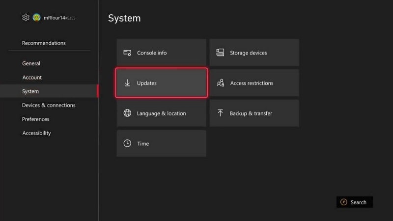 Check for System Updates | hbo max on xbox