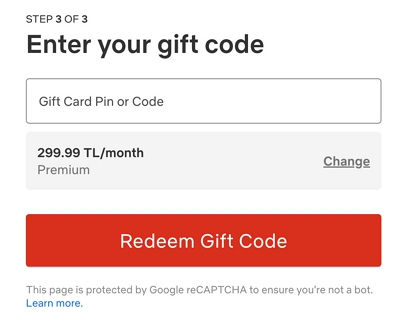 apply the balance | netflix turkey gift card