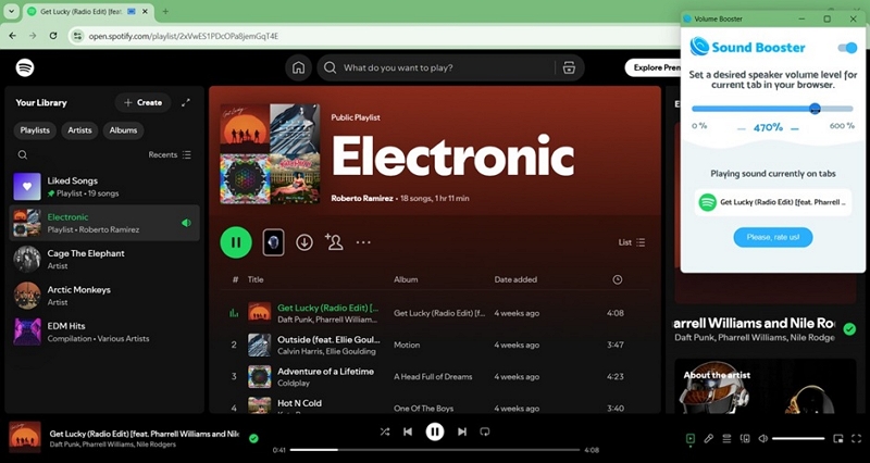 launch Spotify web player | Make Spotify Louder 