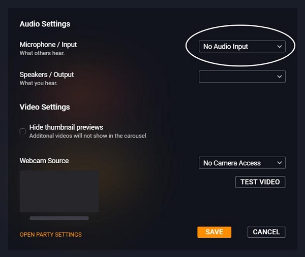 speaker settings | hbo max watch party