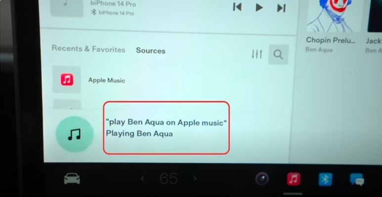 voice commands | Apple Music on Tesla