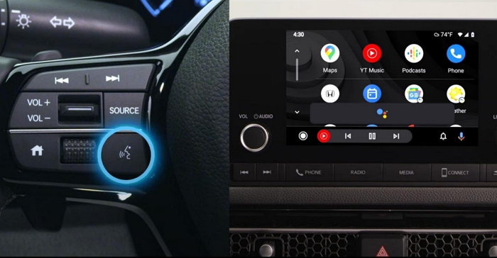hold on voice command button | Amazon Music on Android Auto