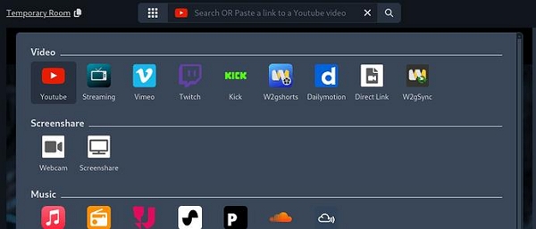 Watch2Gether search bar | hbo max watch party