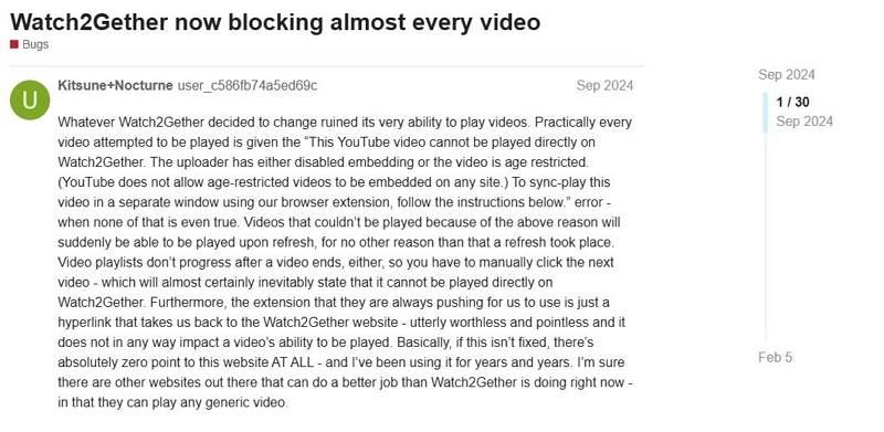 Watch2Gether outdated interface | hbo max watch party