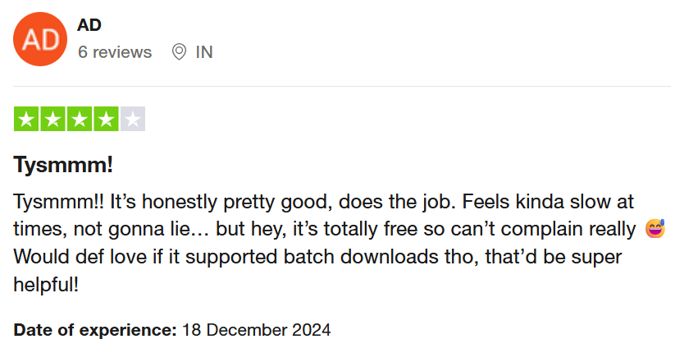Trustpilot good review | EzMP3.cc
