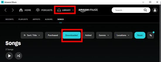 click Library | Where Does Amazon Music Download to