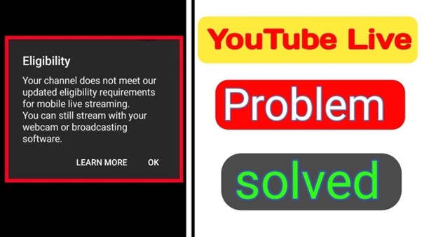 ensure your channel | live streams not working on youtube