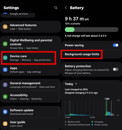 select Deep sleeping apps | YouTube Music Keeps Stopping