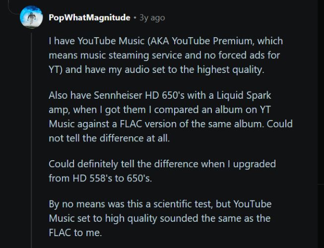 256 kbps AAC | YouTube Music Sound Quality